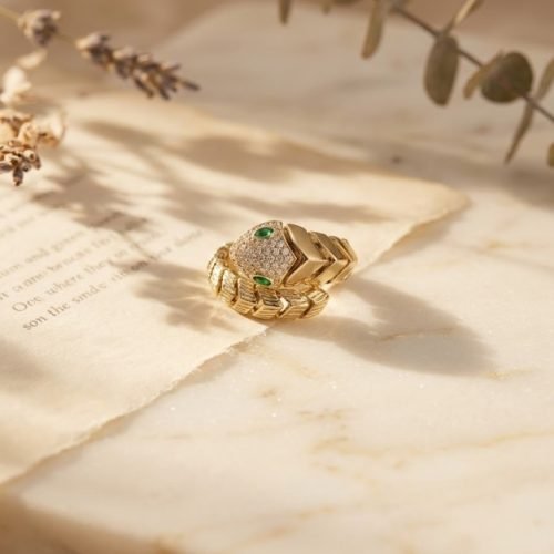 Emerald Vortex Diamond Ring