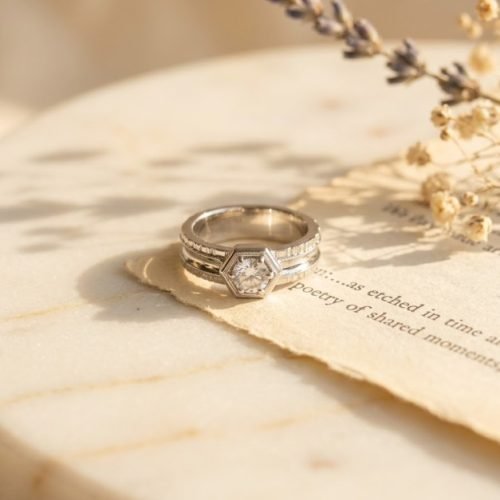 Hexa Solitaire Diamond Ring