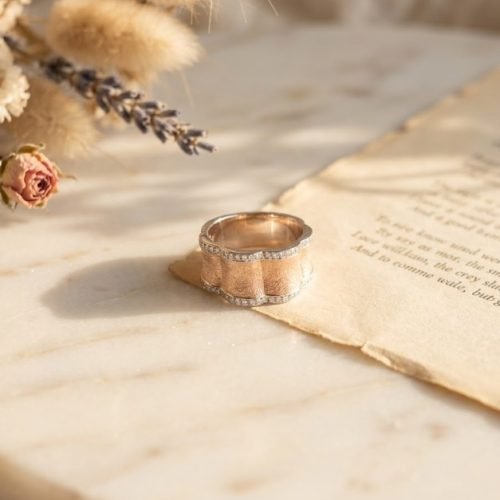 Rose Gold Diamond Cuff Ring